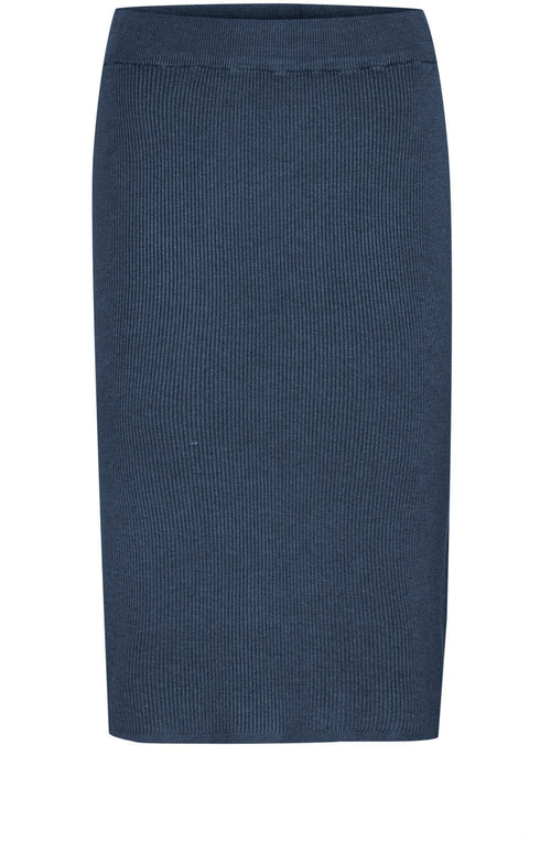 Navy Blazer Ribbed Knit Mmorla Skirt