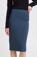Navy Blazer Ribbed Knit Mmorla Skirt