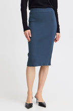 Navy Blazer Ribbed Knit Mmorla Skirt