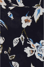 Navy Floral Print Blouse