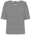 Navy & White Striped Top