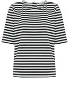 Navy & White Striped Top