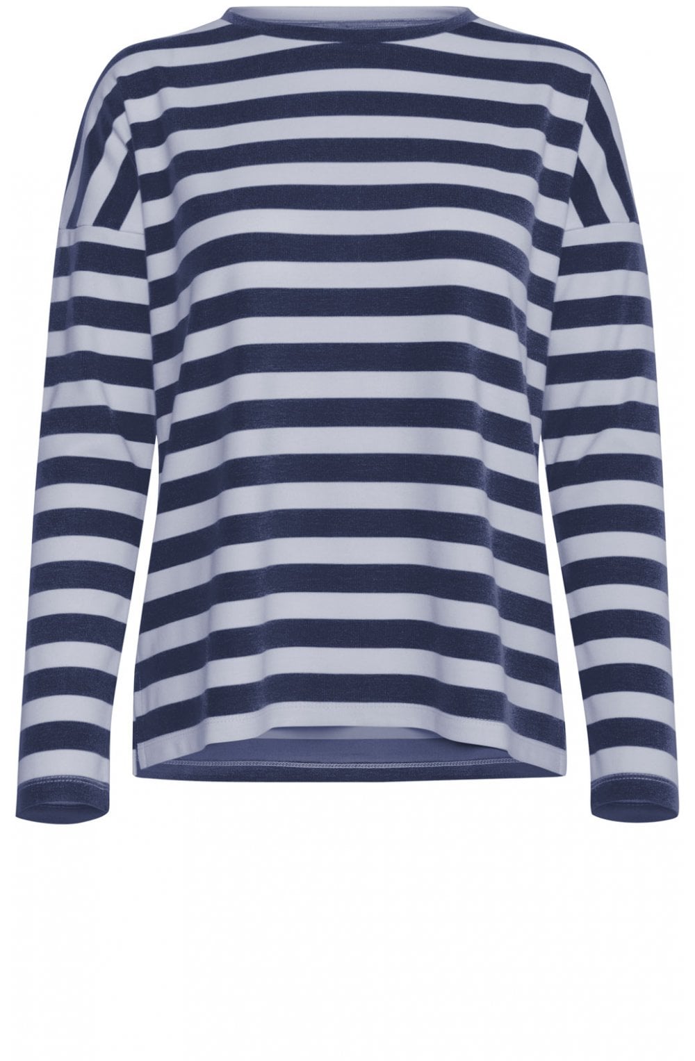 Navy & White Striped Top
