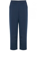 Navy Wide Leg Jersey Culottes