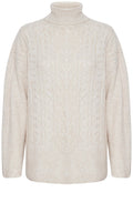 Nello Birch Melange Cable Knit Relaxed Jumper