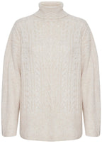 Nello Birch Melange Cable Knit Relaxed Jumper