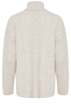 Nello Birch Melange Cable Knit Relaxed Jumper