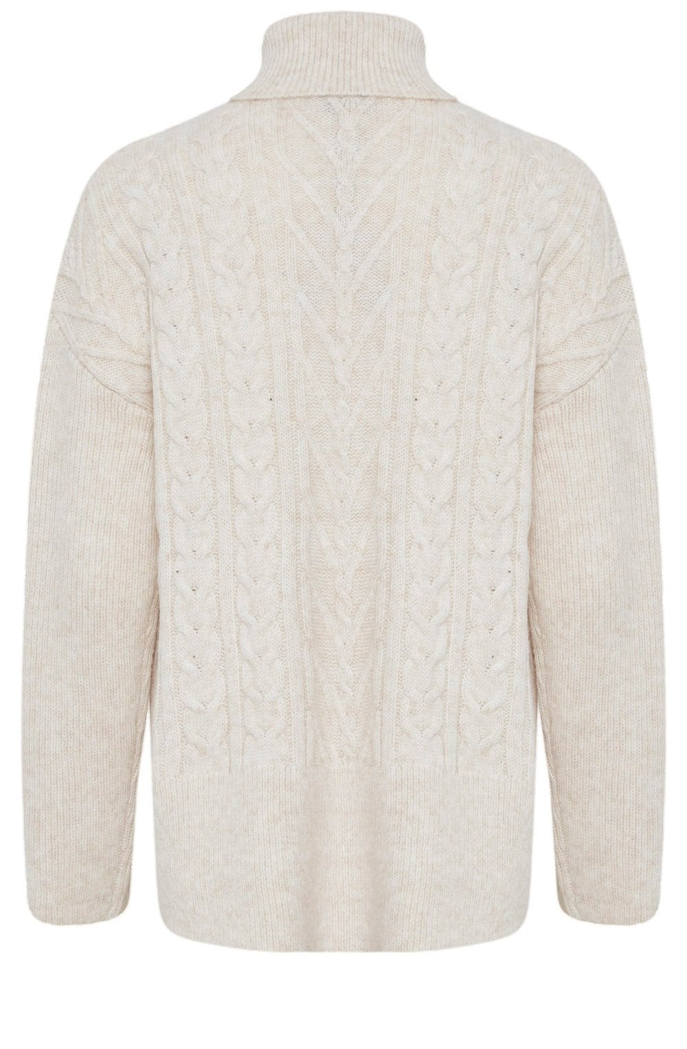Nello Birch Melange Cable Knit Relaxed Jumper