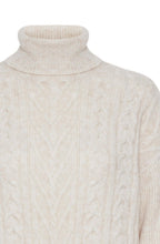 Nello Birch Melange Cable Knit Relaxed Jumper
