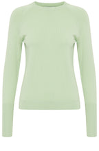 Nile Green Fine Knit Long Cuff Sweater
