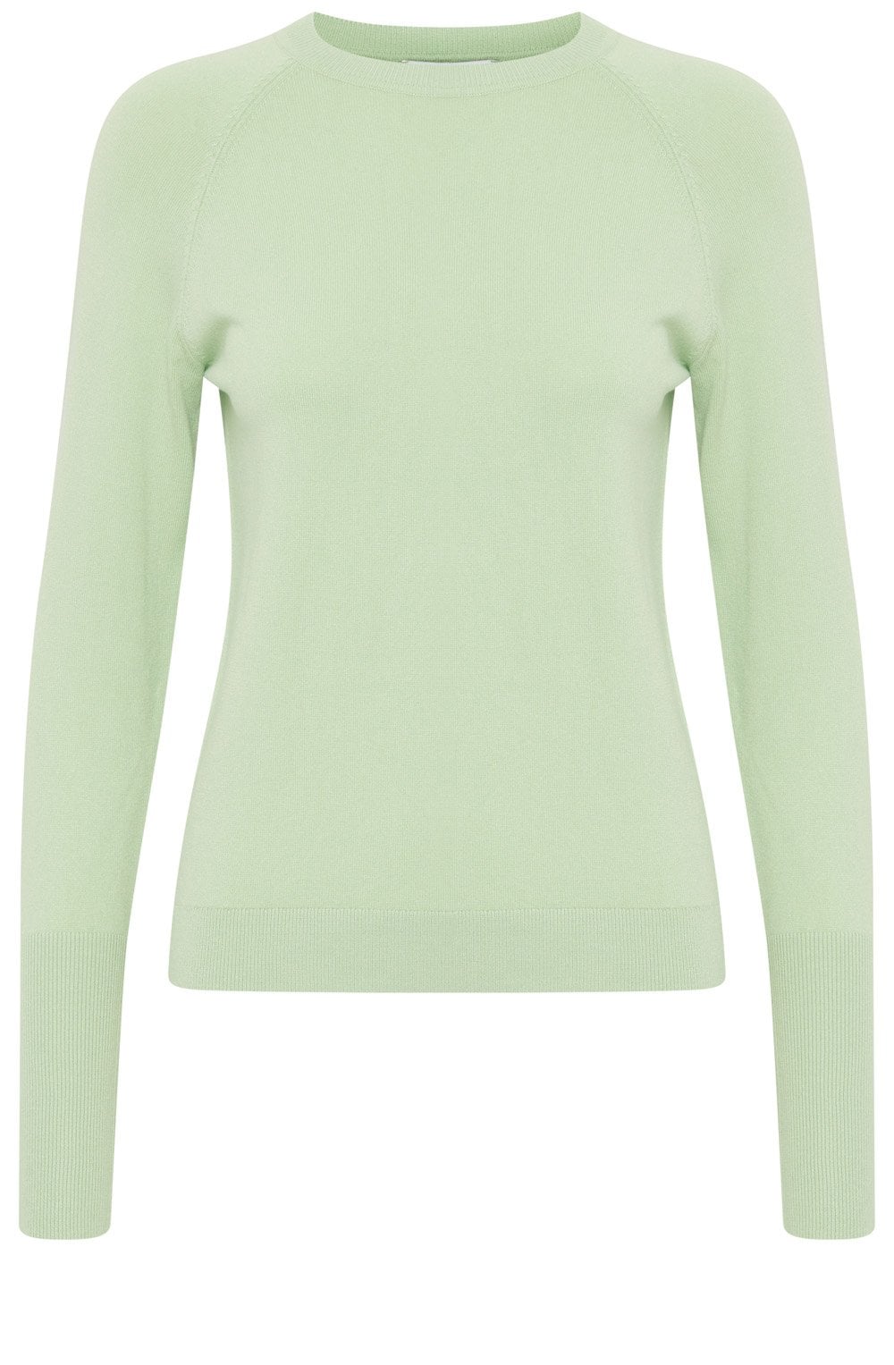 Nile Green Fine Knit Long Cuff Sweater