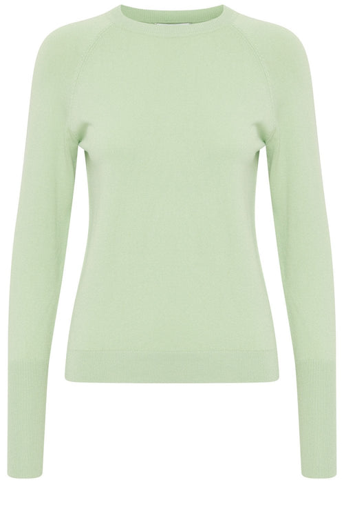 Nile Green Fine Knit Long Cuff Sweater