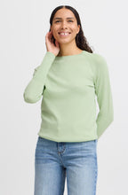 Nile Green Fine Knit Long Cuff Sweater