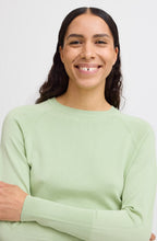 Nile Green Fine Knit Long Cuff Sweater