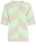 Nile Green Mix Knitted T Shirt