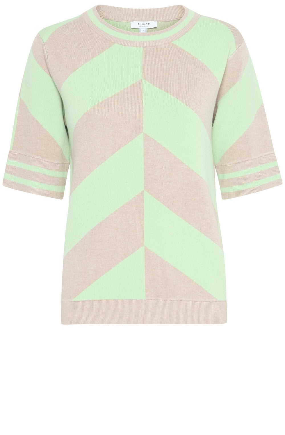 Nile Green Mix Knitted T Shirt