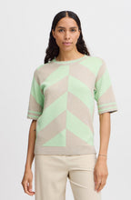 Nile Green Mix Knitted T Shirt