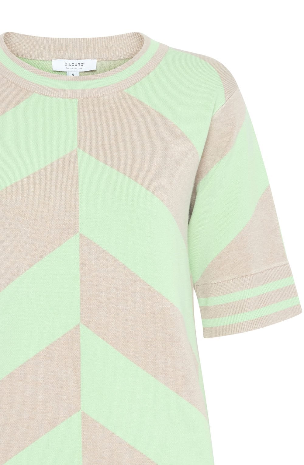 Nile Green Mix Knitted T Shirt
