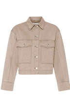 Nomad Beige Denim Shortened Boxy Jacket