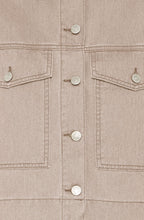 Nomad Beige Denim Shortened Boxy Jacket
