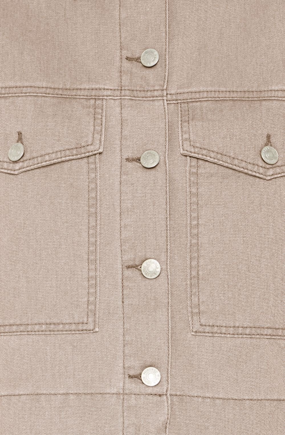 Nomad Beige Denim Shortened Boxy Jacket