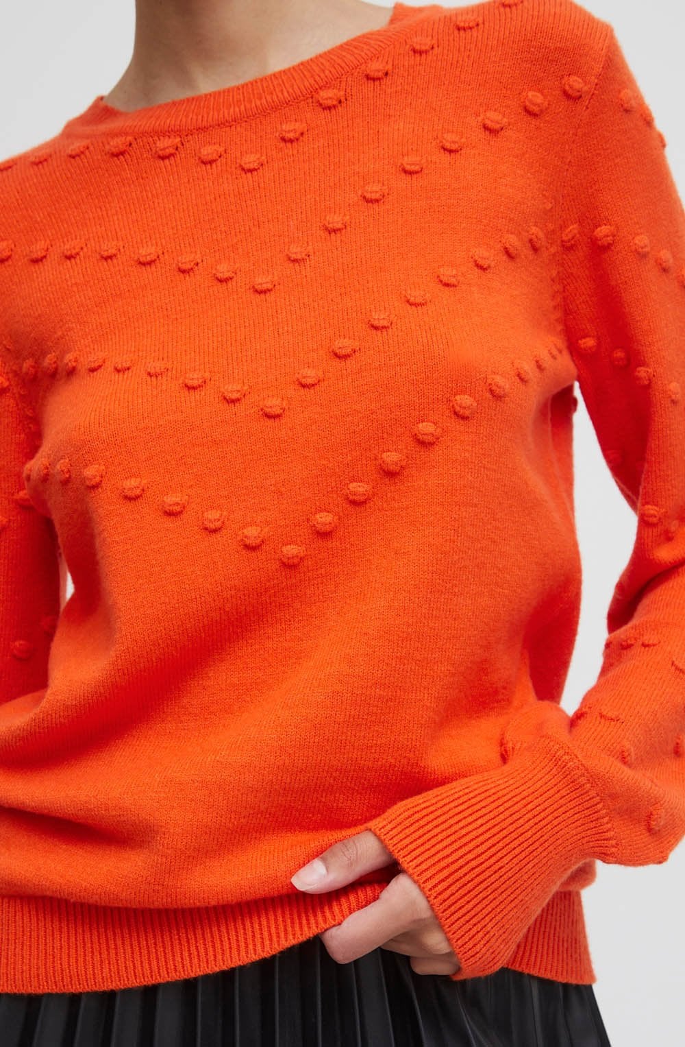 Nonina Dot Jumper in Flame Orange