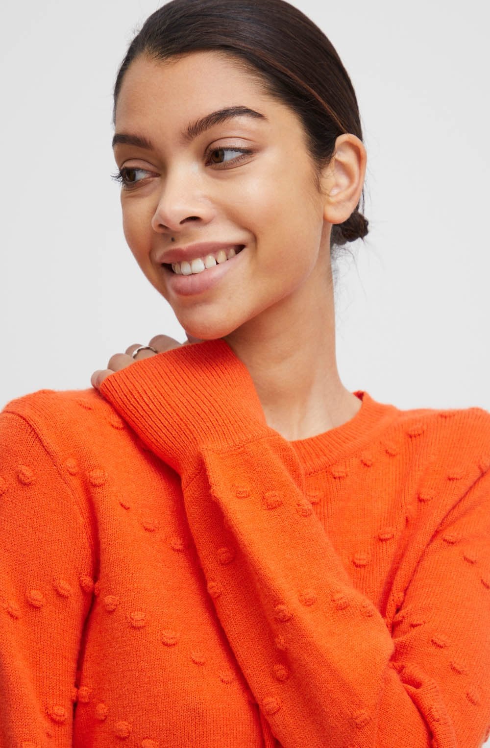 Nonina Dot Jumper in Flame Orange