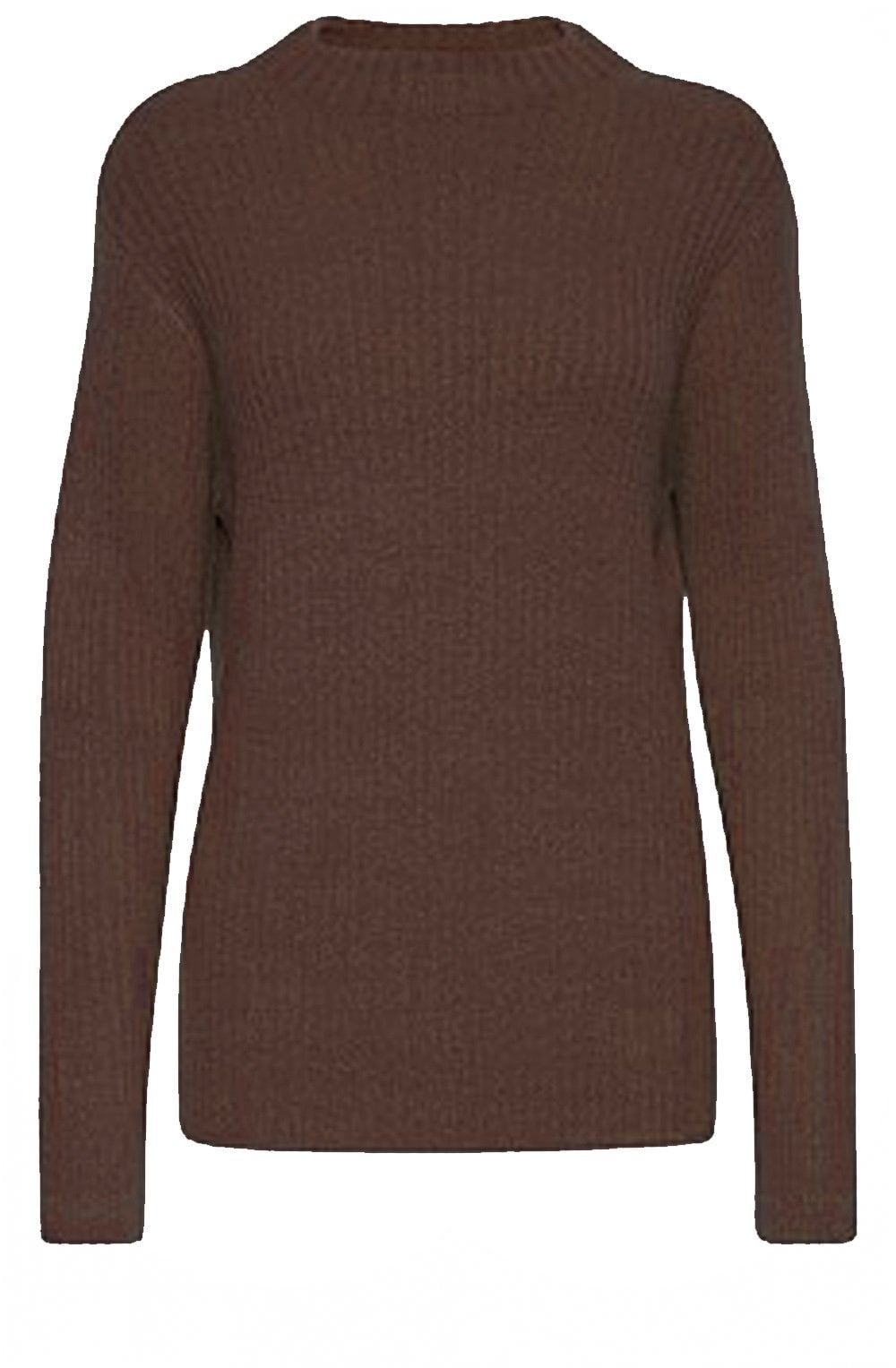 Nora Brown Ribbed Jumper