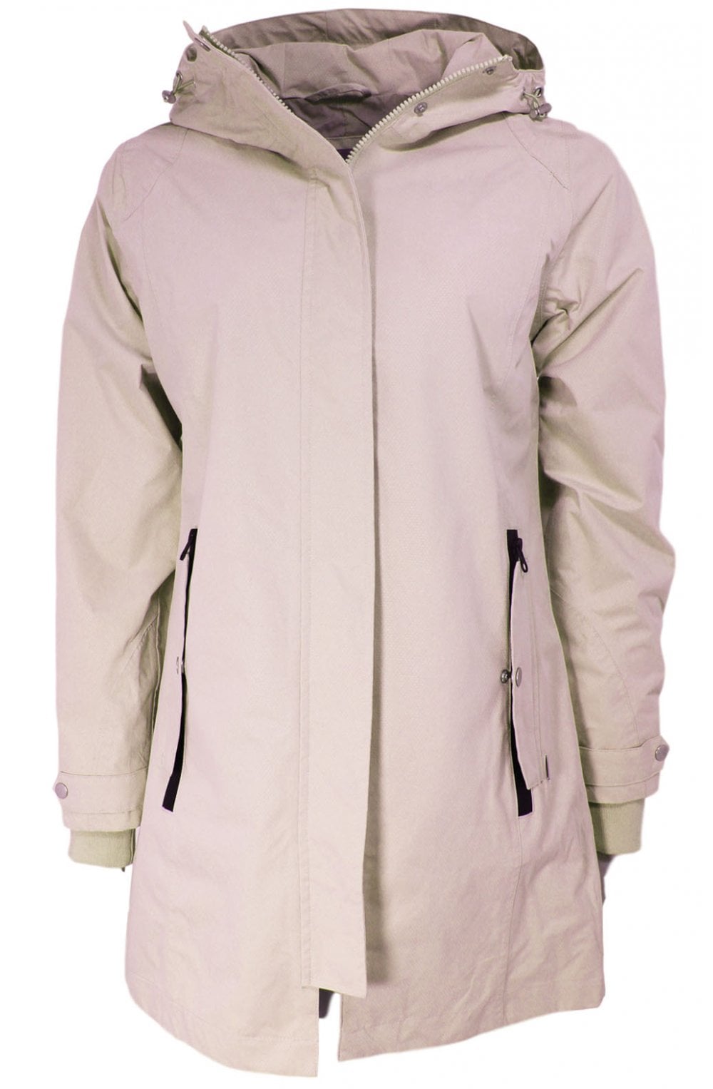 Nude Waterproof Hooded Coat