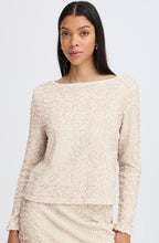 Oatmeal Sequin Blouse