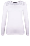 Off White Lace Detailed Top