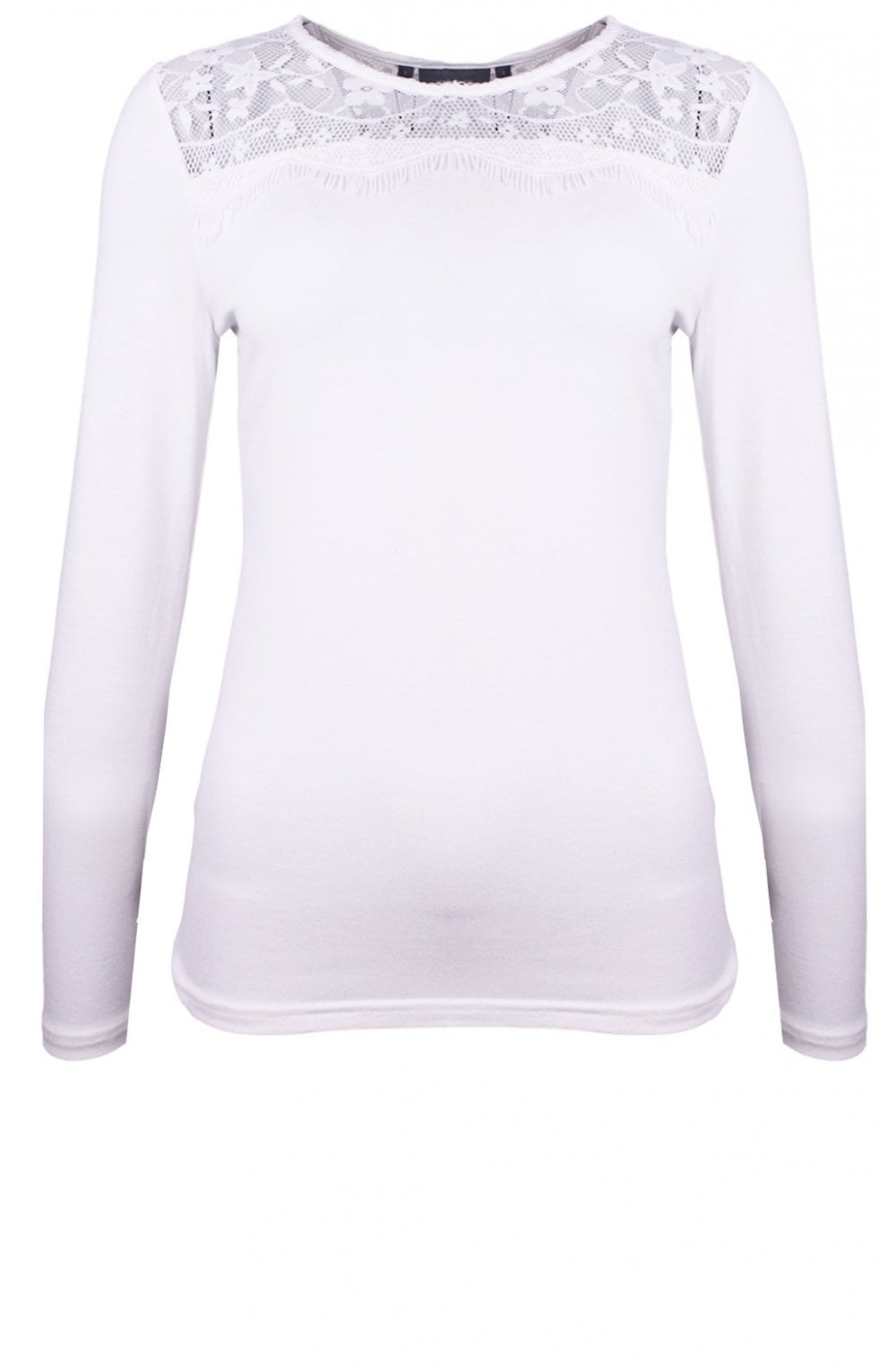 Off White Lace Detailed Top