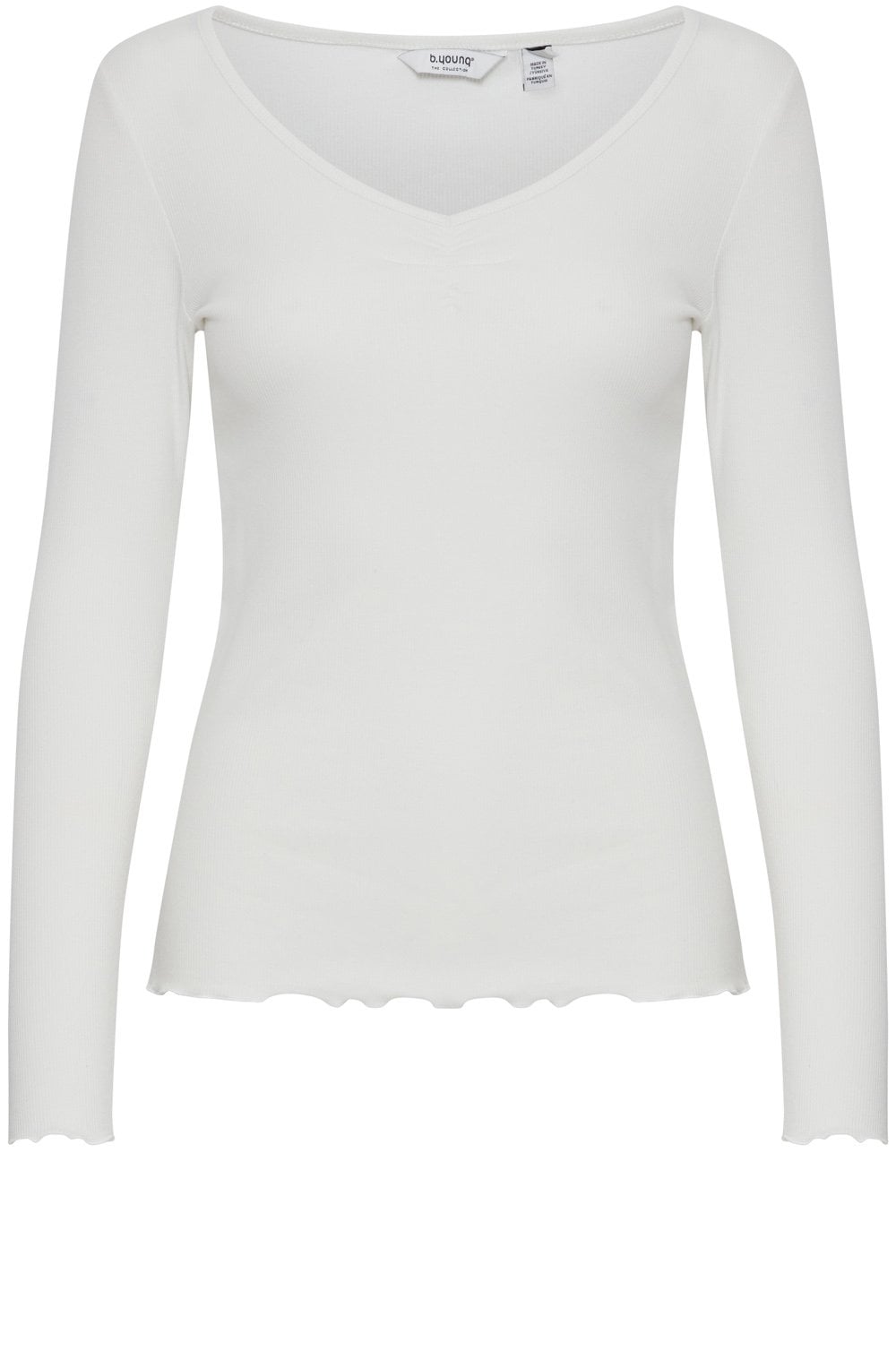 Off White Lettuce Trim Top