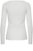 Off White Lettuce Trim Top