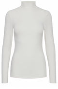 Off White Roll Neck Top