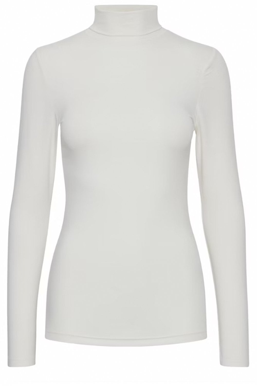 Off White Roll Neck Top