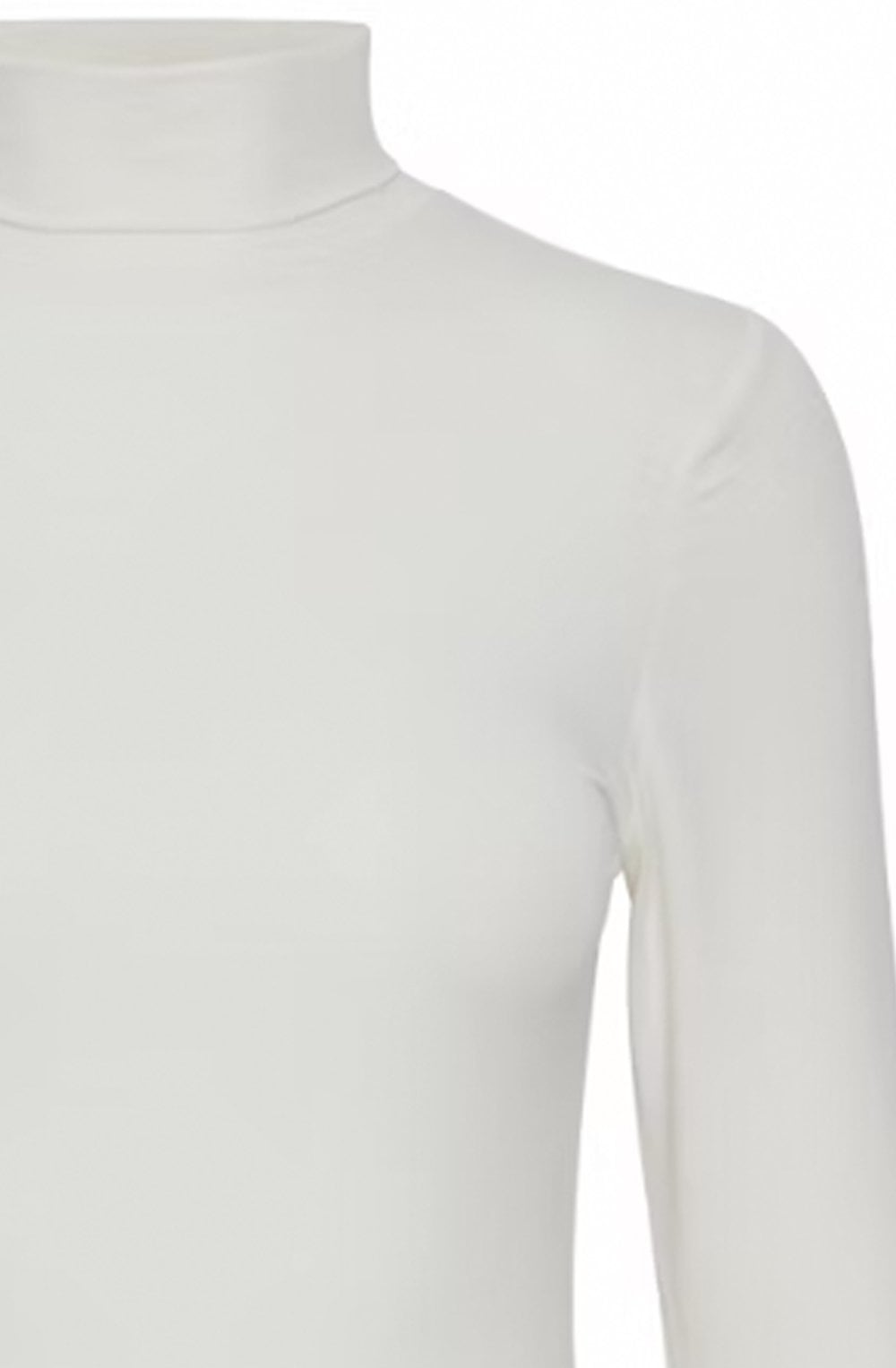 Off White Roll Neck Top