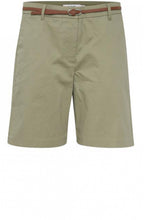 Oil Green Cotton Shorts
