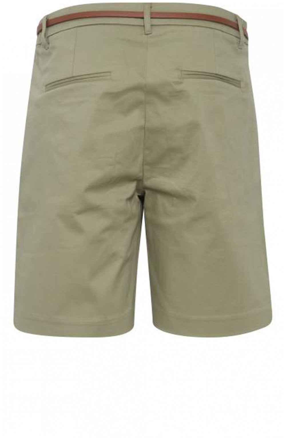 Oil Green Cotton Shorts