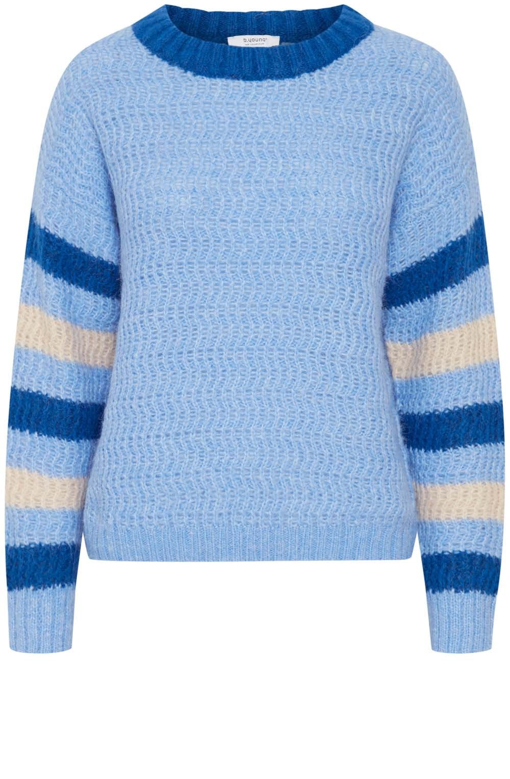 Oksana Provence Blue Structured Knit Jumper
