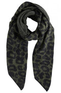 Olive Animal Print Scarf