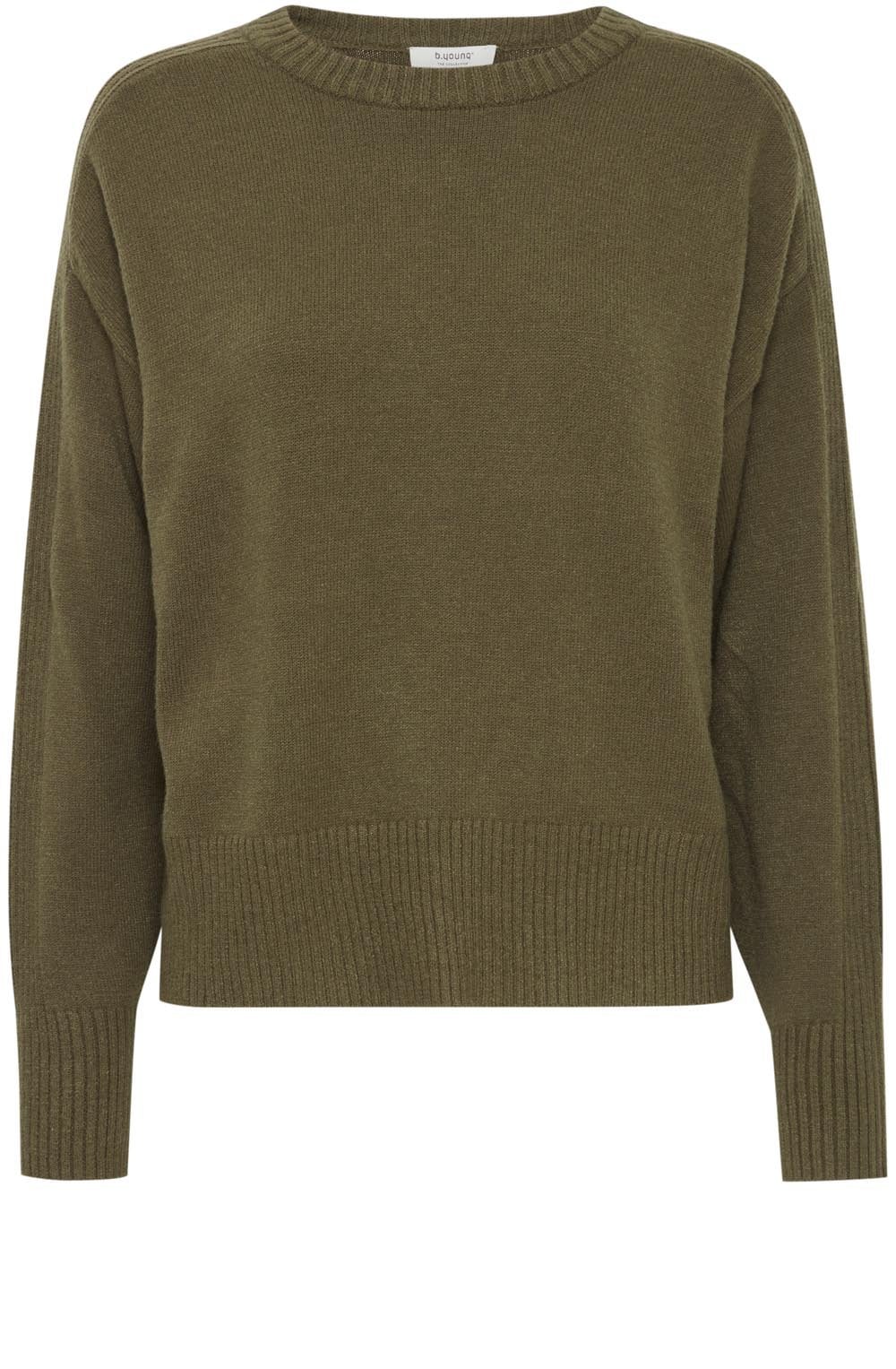 Olive Night Ribbed Detail Jumper