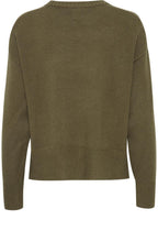 Olive Night Ribbed Detail Jumper