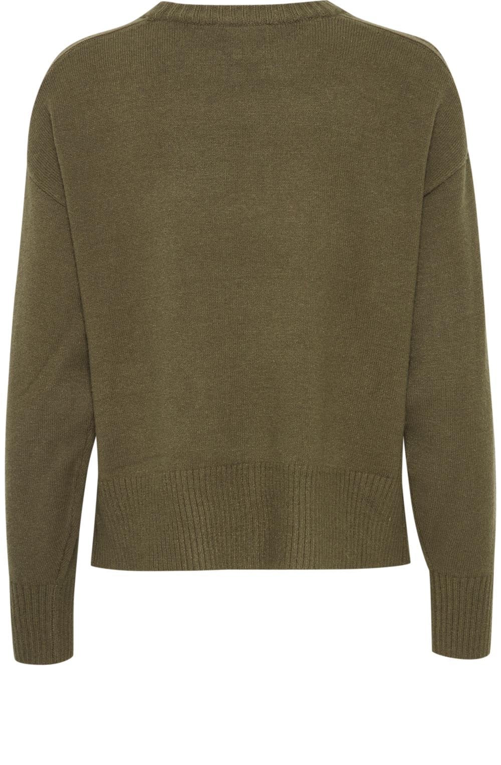 Olive Night Ribbed Detail Jumper