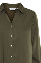 Olive Night Satin Touch Dolora Shirt