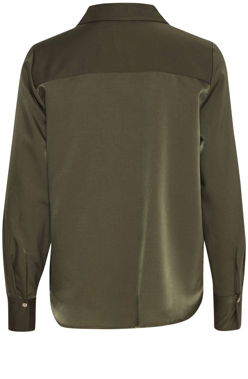 Olive Night Satin Touch Dolora Shirt