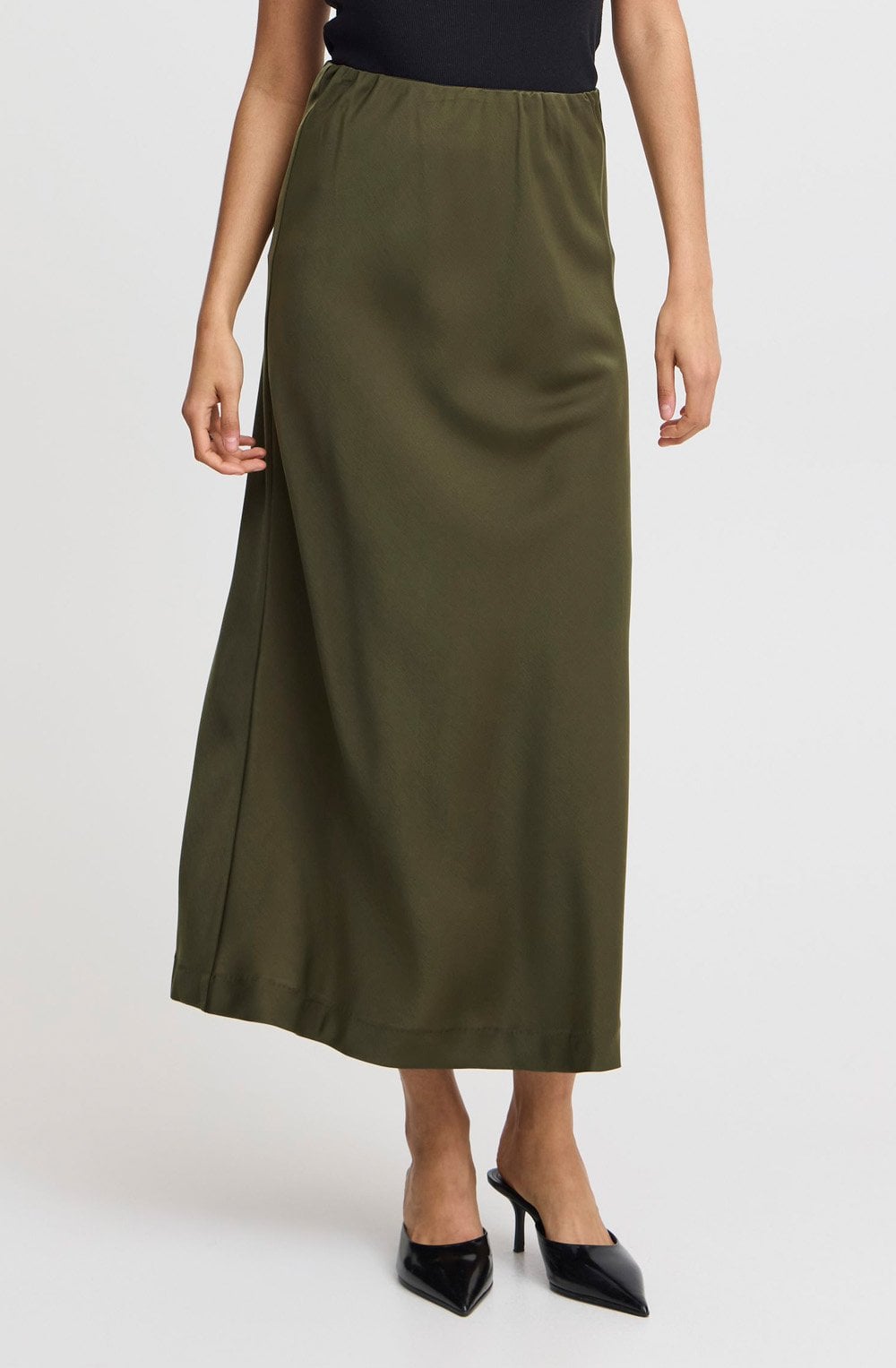 Olive Night Satin Touch Dolora Skirt