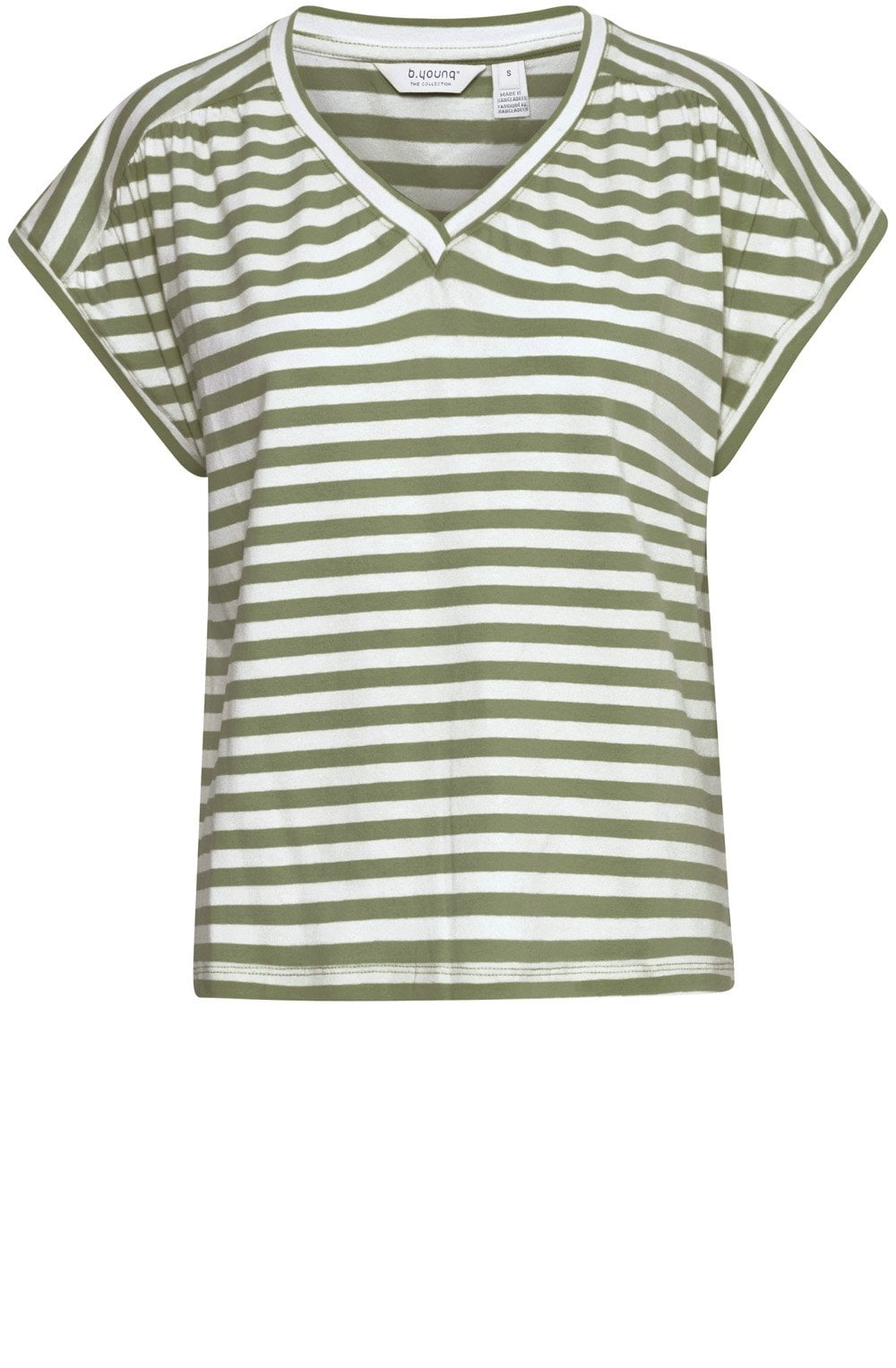 Olivine Pleated Shoulder Top