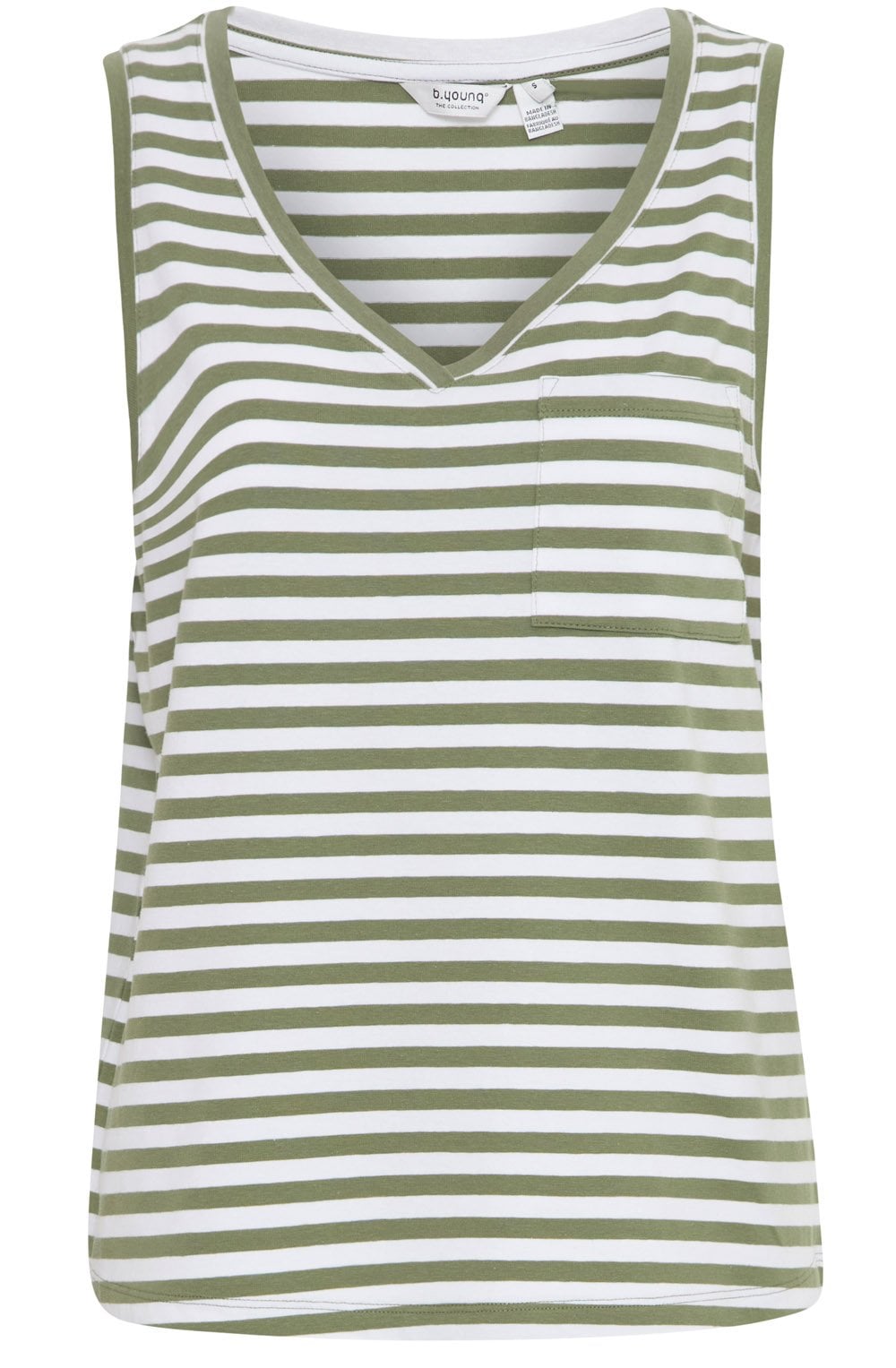Olivine Pocket Detail Neck Top