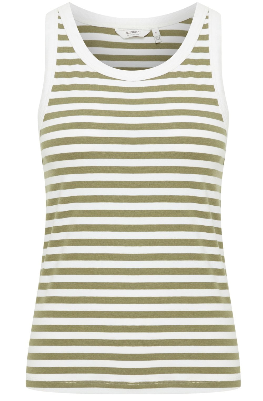 Olivine Striped Fitted Vest Top